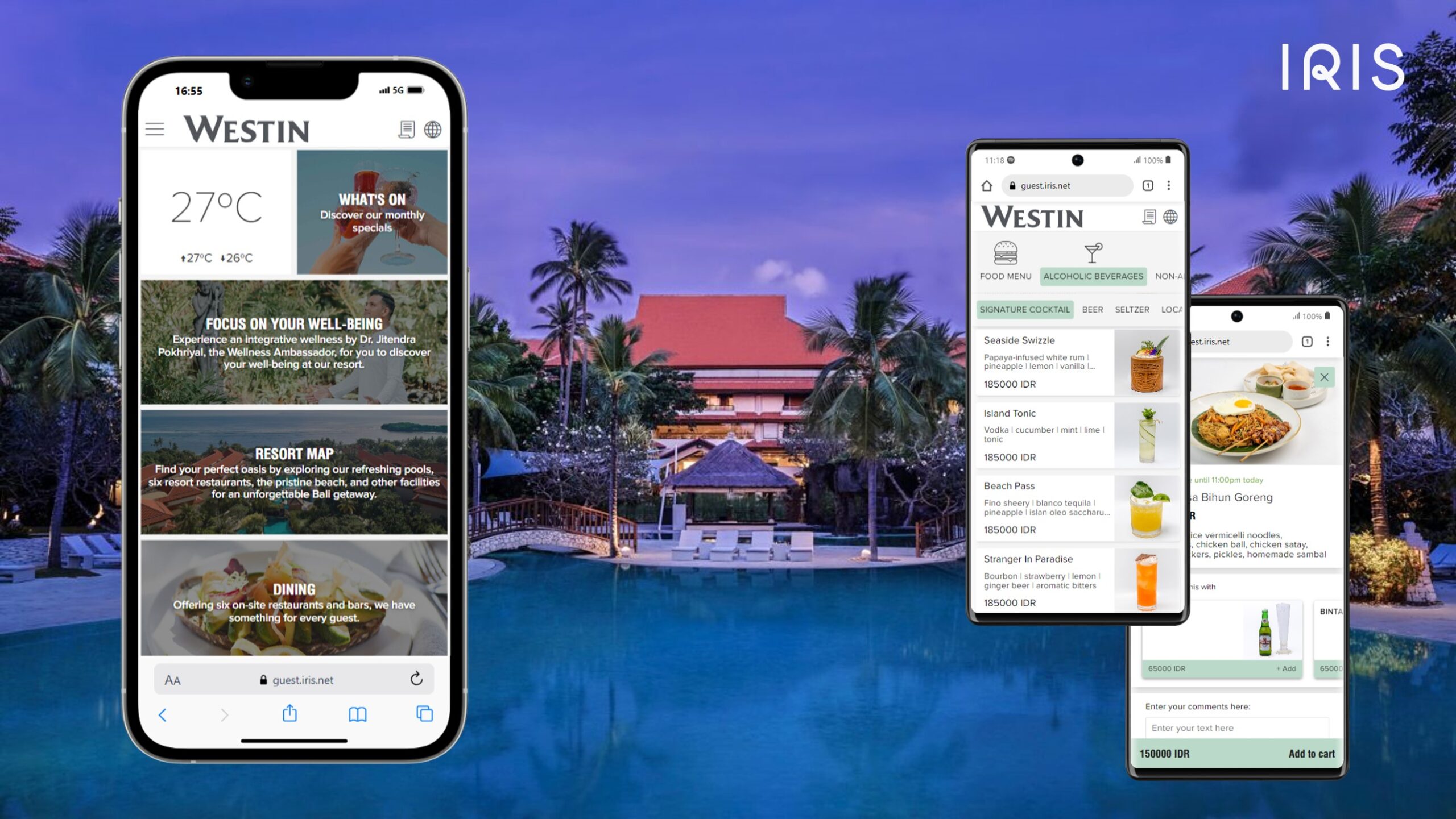 The Westin Resort Nusa Dua Increases Guest Spend by 30% with IRIS Digital Mobile Dining and Guest Directory Solutions |